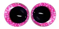 12mm glitteroog sprinkled donker roze