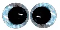 14mm glitteroog sprinkled blauw