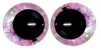 14mm glitteroog sprinkled licht roze