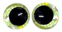 20mm glitteroog sprinkled groen