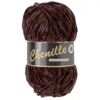 Lammy Yarns Chenille 6 110 donker bruin