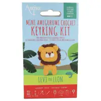 Mini amigurumi haak kit sleutelhanger - leeuw