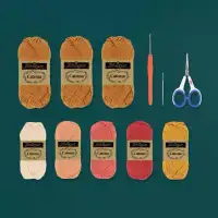 Scheepjes Beginner haakkit Granny square tas goud thumbnail 2