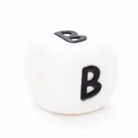 siliconen letterkralen 12 mm letter B