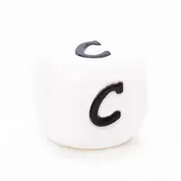 siliconen letterkralen 12 mm letter C