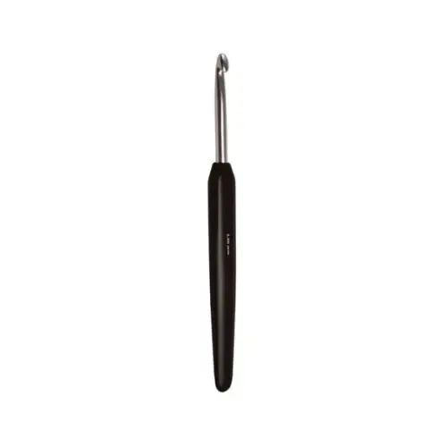 6.5mm KnitPro Haaknaalden softgrip aluminium zwart kopen bij Wollies by Lies