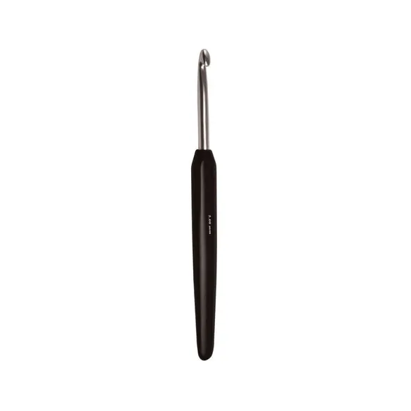8.0mm KnitPro Haaknaalden softgrip aluminium zwart kopen bij Wollies by Lies
