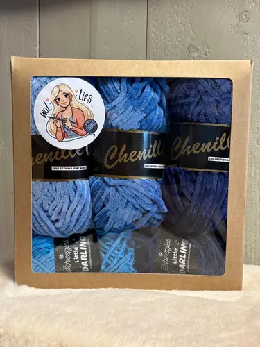 Garenpakket Chenille Blue Ocean kopen bij Wollies by Lies