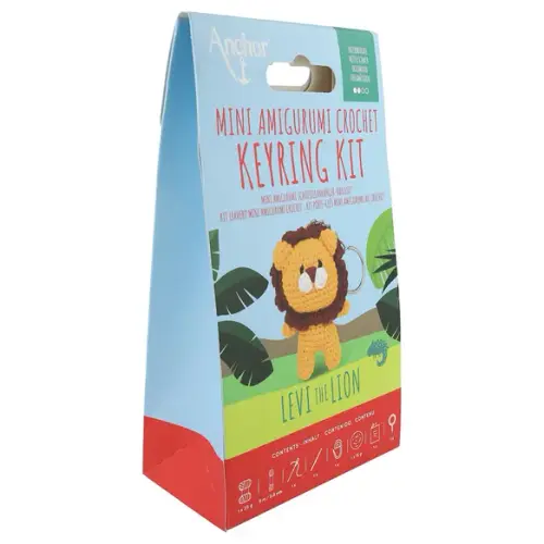 Mini amigurumi haak kit sleutelhanger - leeuw thumbnail 3