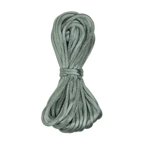 Kumihimo Satijnkoord 2mm 5 meter grijs