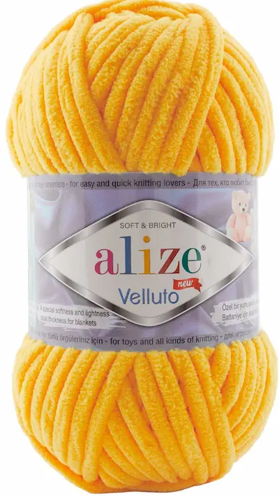 Alize Velluto 216 warm yellow