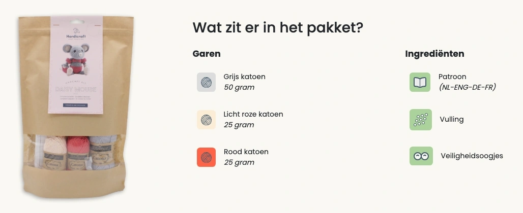 Daisy Muis - Hardicraft Haakpakket