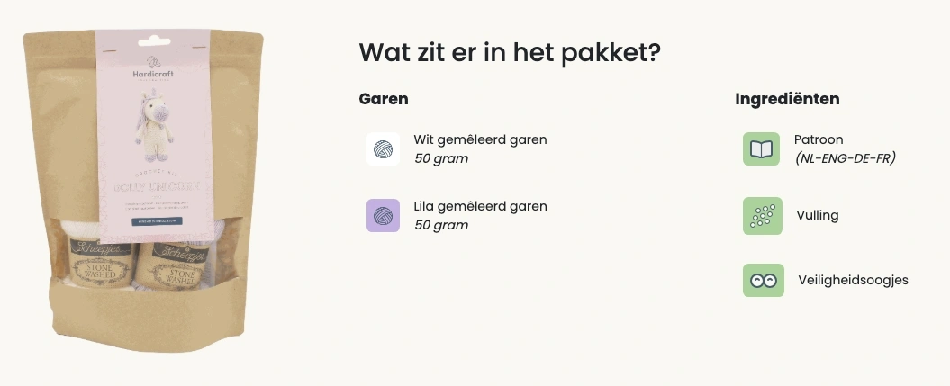 Dolly Eenhoorn - Hardicraft Haakpakket