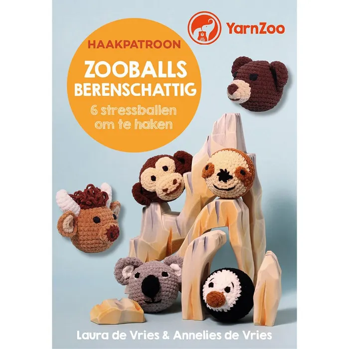 Haakboek Zooballs Berenschattig stressbal- L. de Vries