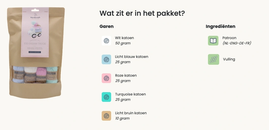 Ijscowagen - Hardicraft Haakpakket