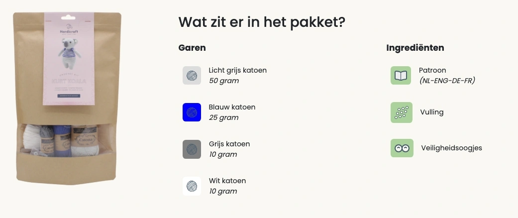 Kurt Koala - Hardicraft Haakpakket