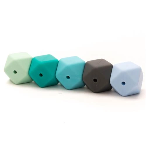 Silicone Hexagon kraal 17mm