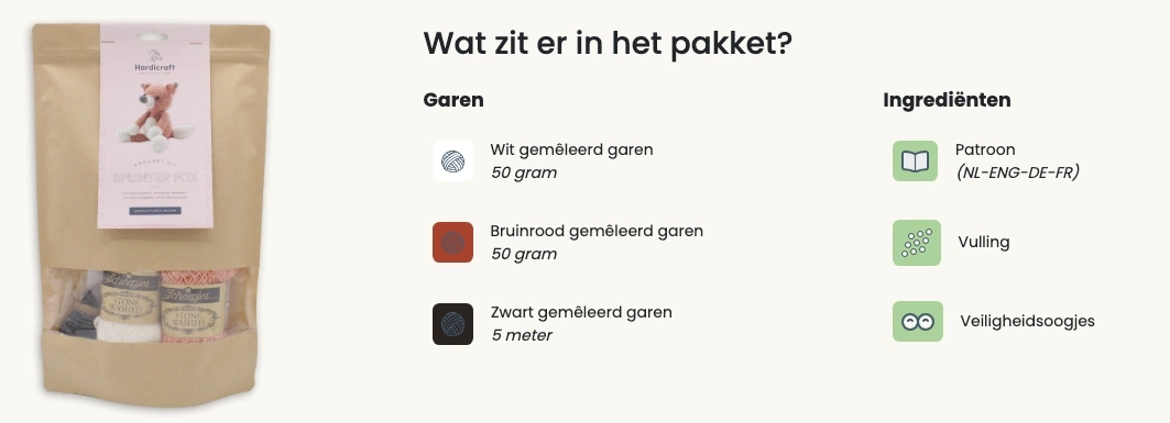 Splinter Vos - Hardicraft Haakpakket