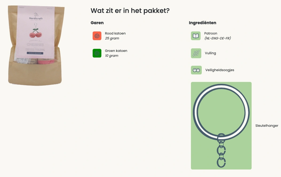 Tashanger Kersen - Hardicraft Haakpakket