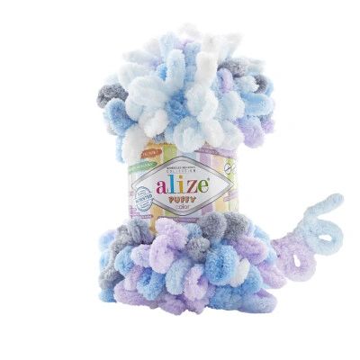 Puffy Color 6524 Grey Blue Purple